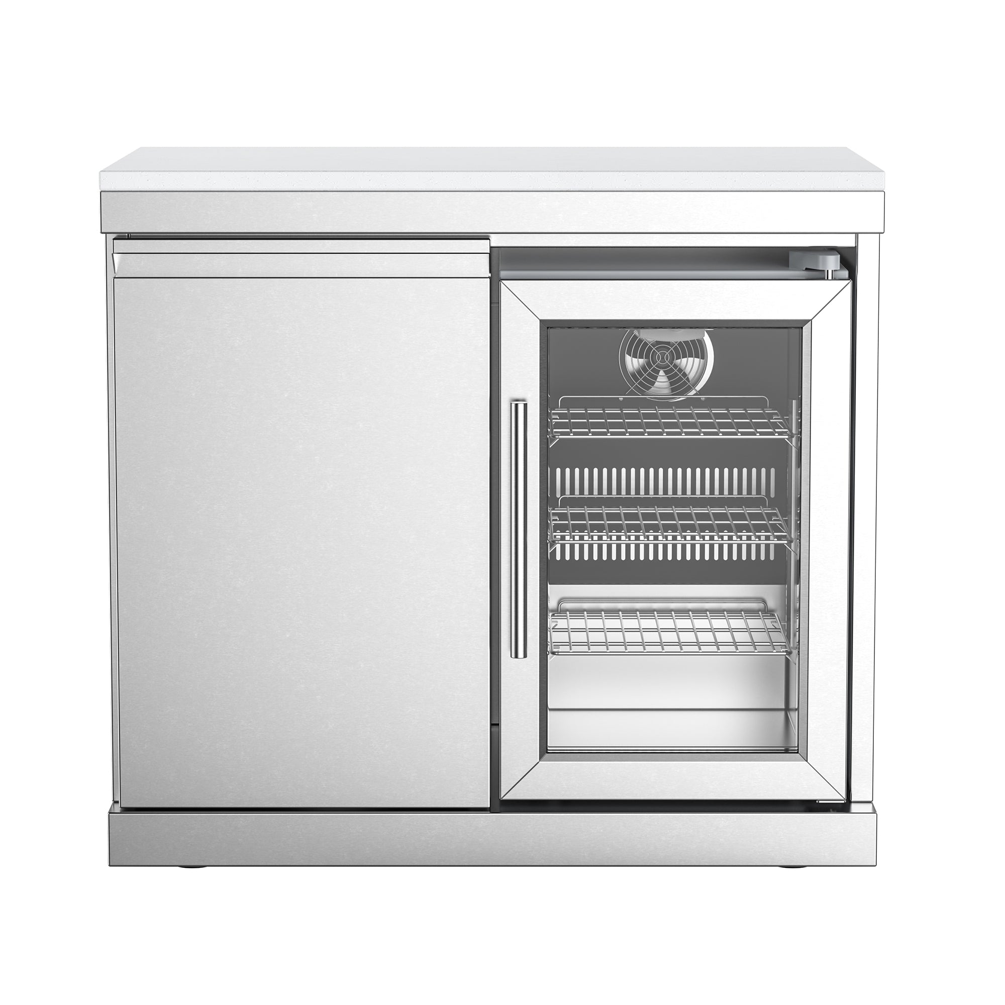 Combo Storage and Refrigerator Cabinet