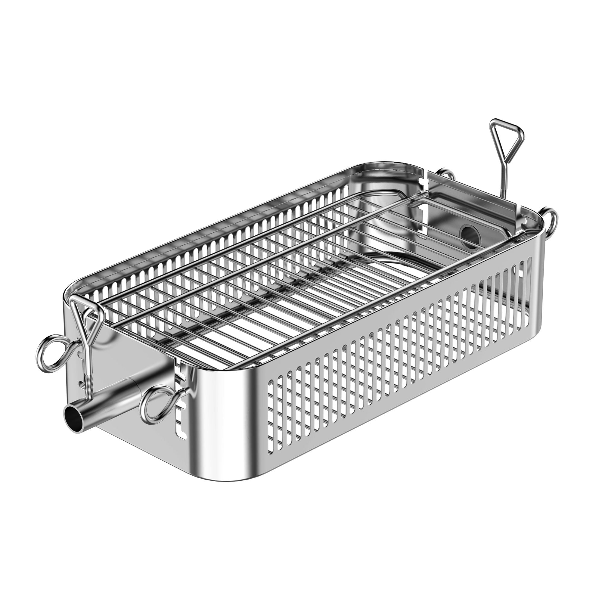 Rotating Barbecue Grill Basket Kit