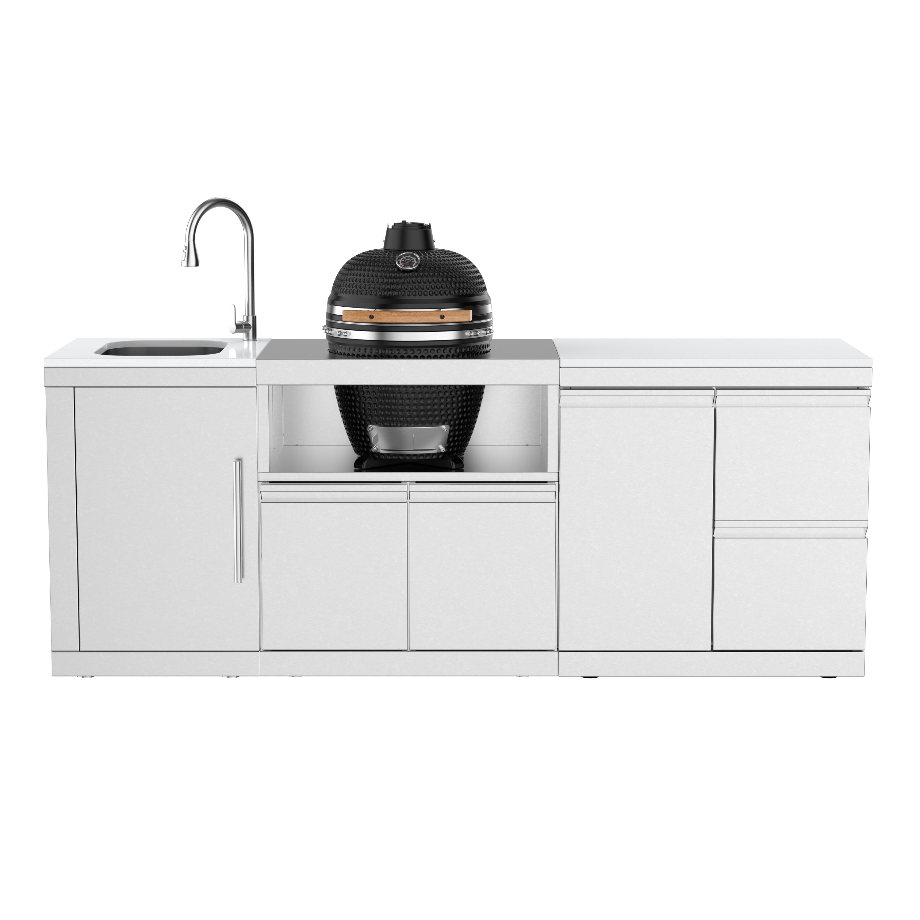 VESTIVIUM 3-Piece Modular Outdoor Kitchen Island Set | SM-SDSK