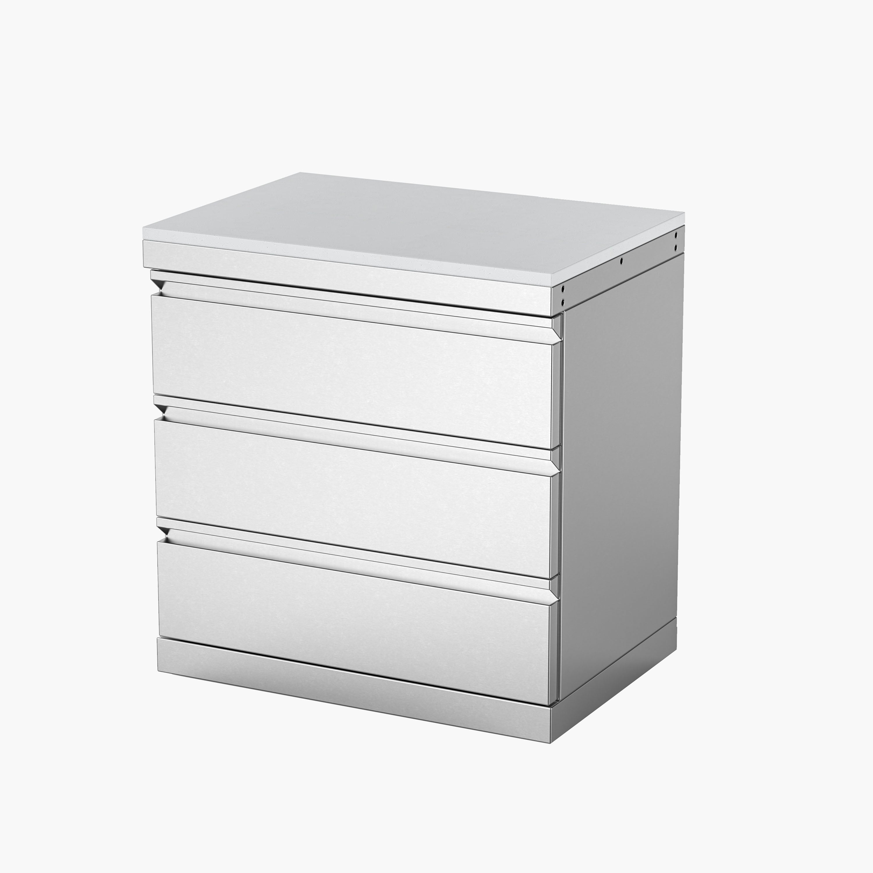 Stainless Steel 3-Drawer