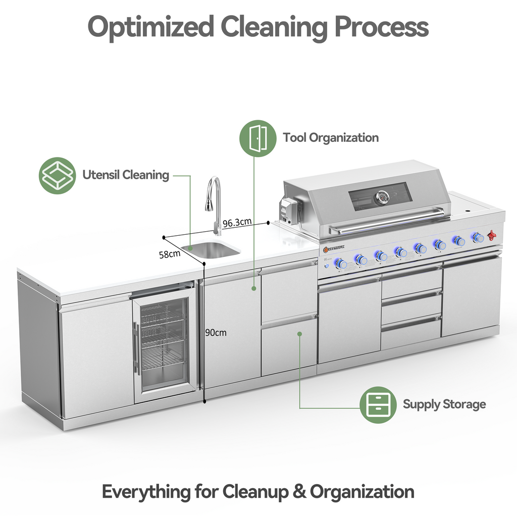 VESTIVIUM Stainless Steel Sink and Drawer Combo