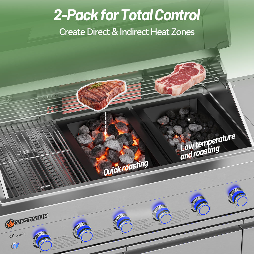 2-Pack Charcoal Tray for V-SERA Series Grill