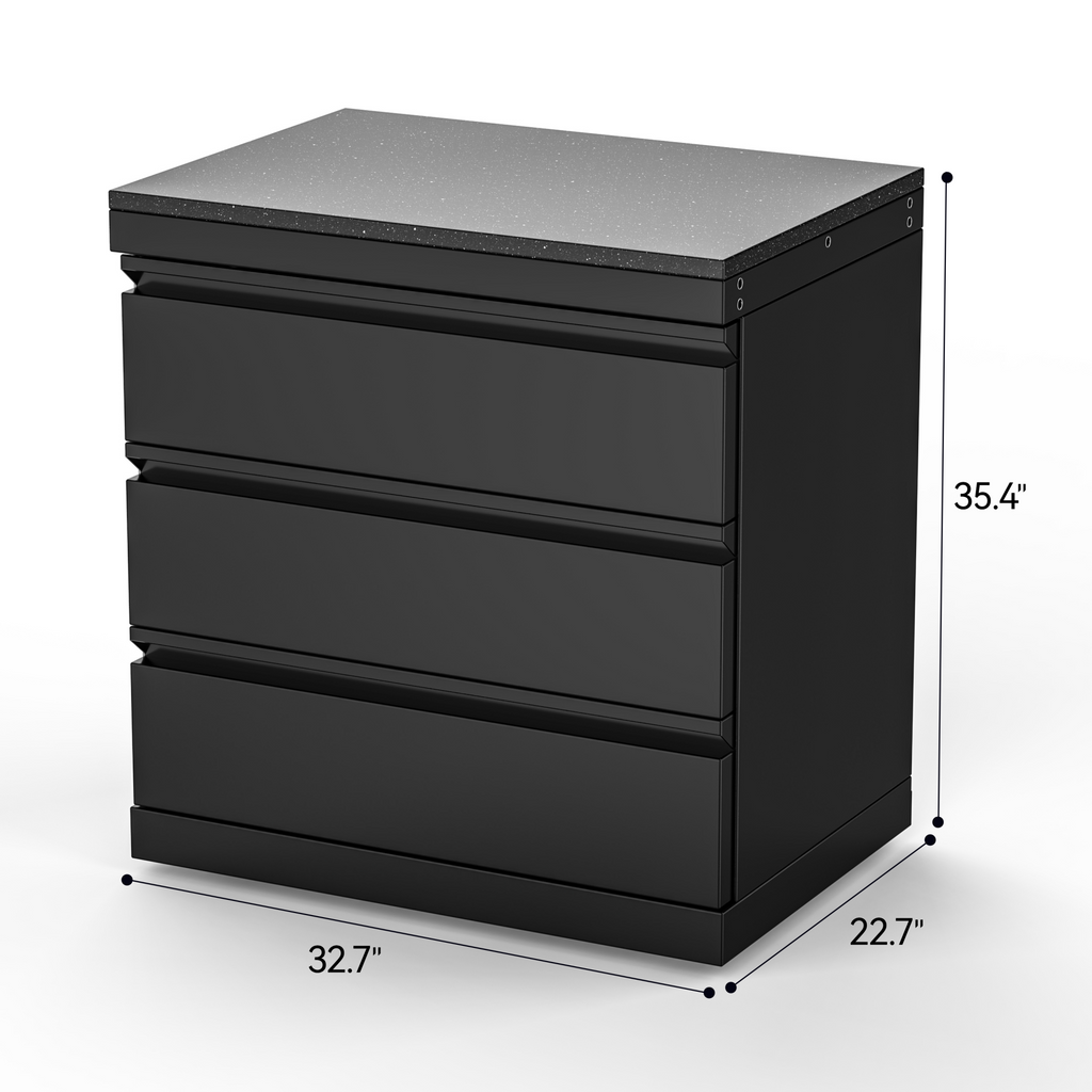 Stainless Steel 3-Drawer