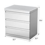 Stainless Steel 3-Drawer
