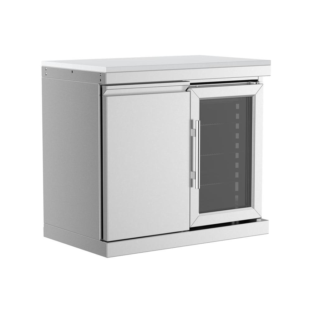 Single-Door Cabinet with Refrigerator Module