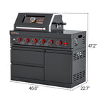 75300 BTU Outdoor Kitchen Grill Island