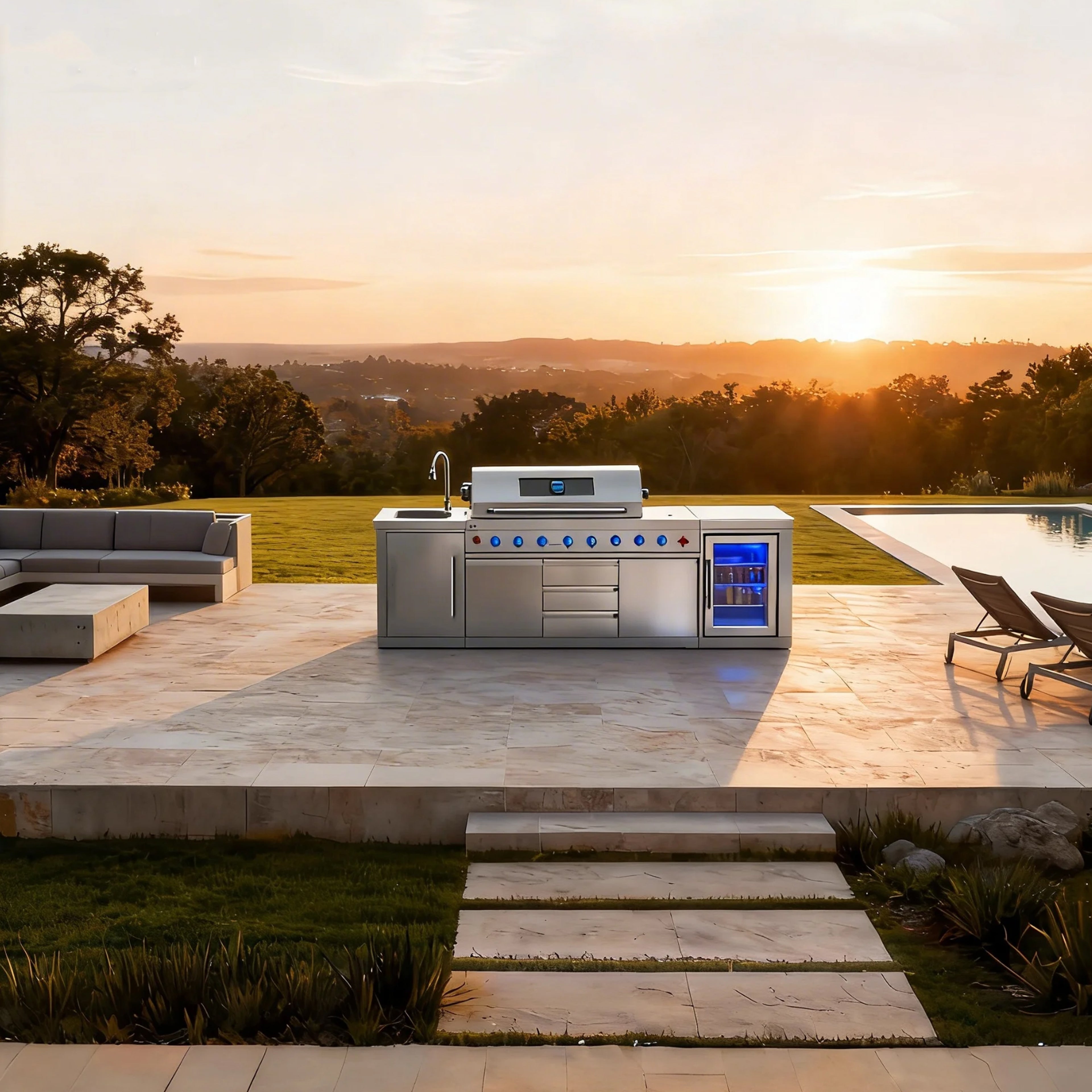 SERA series outdoor modular kitchen SC26-1 - Silver