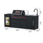 SERA-C Compact and Stylish Outdoor Modular Kitchen Set All-in-One Backyard Cooking System