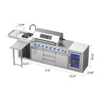 Vestivium Sera Series Outdoor Kitchen Island