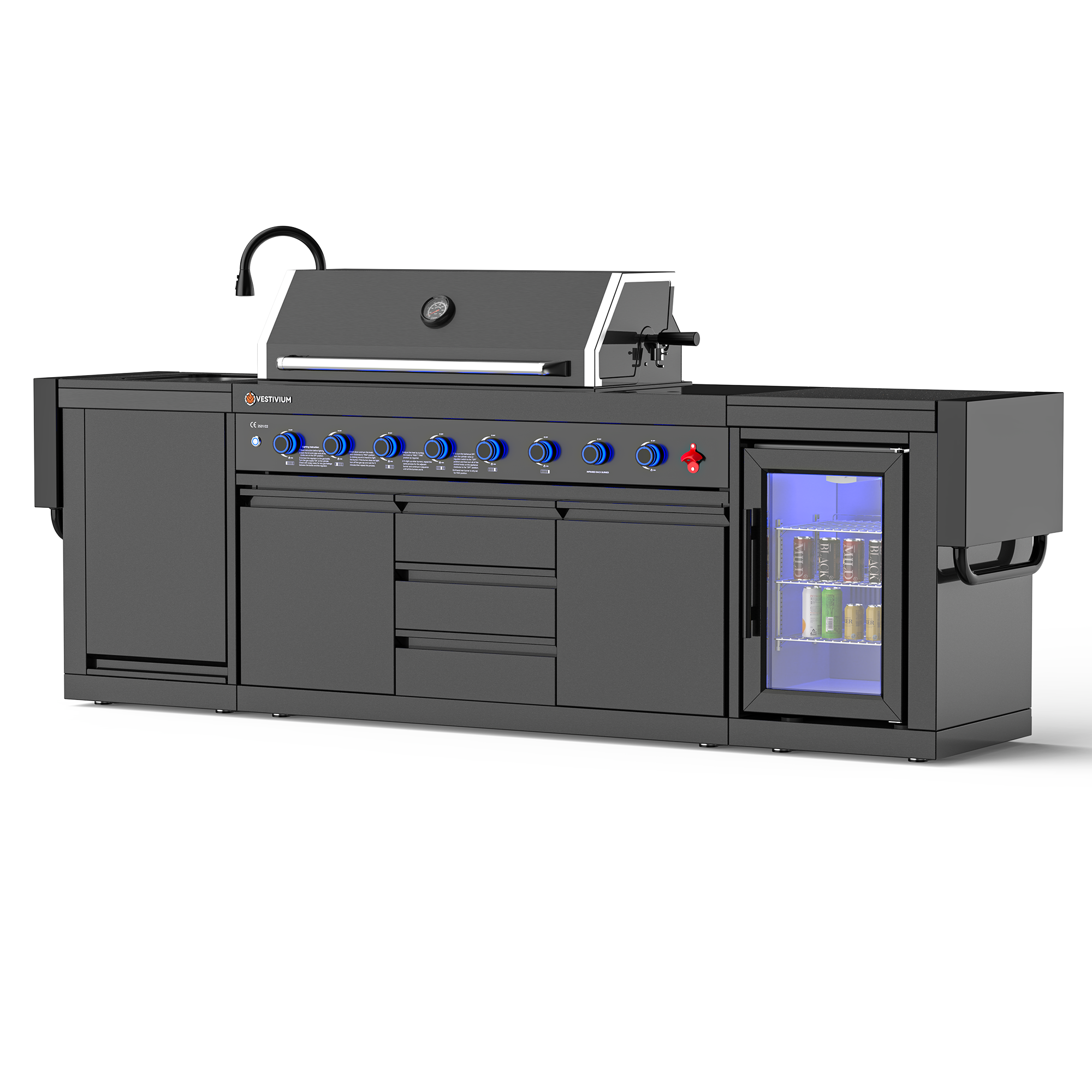 SERA Series Outdoor Modular Kitchen SC26-1 - Black