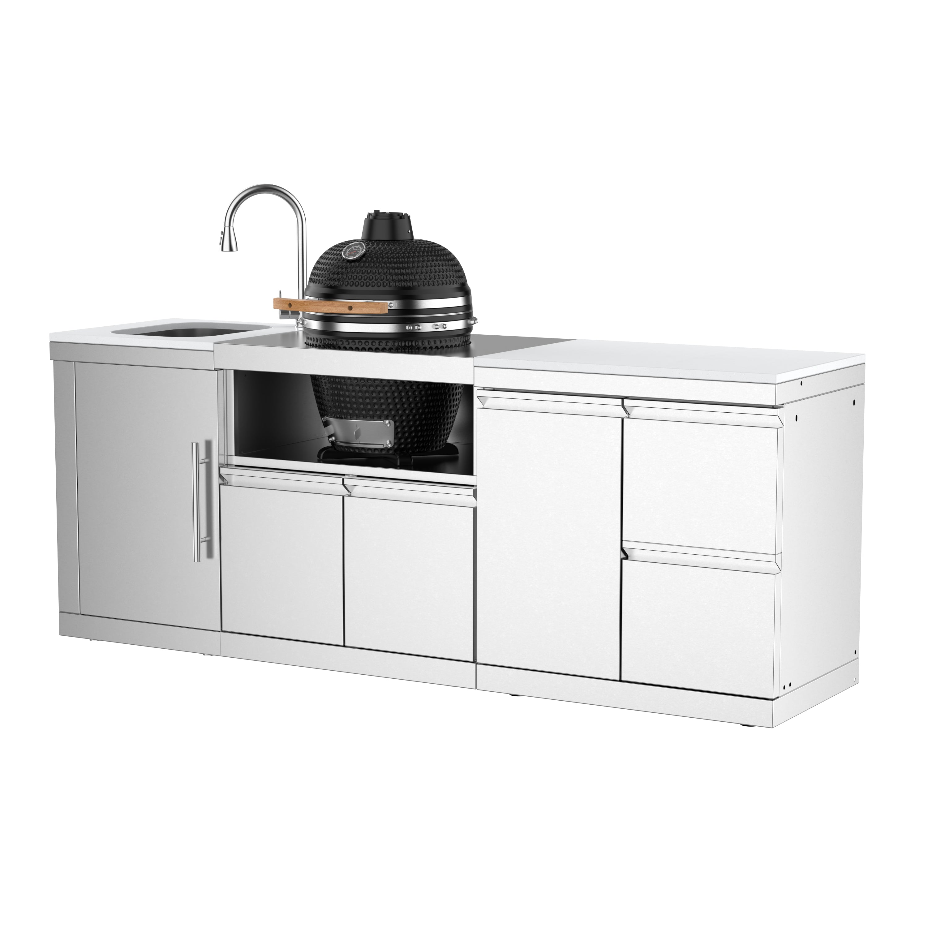 VESTIVIUM 3-Piece Modular Outdoor Kitchen Island Set | SM-SDSK