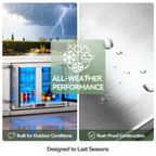 VESTIVIUM 115L Outdoor Double Door Refrigerator Cabinet