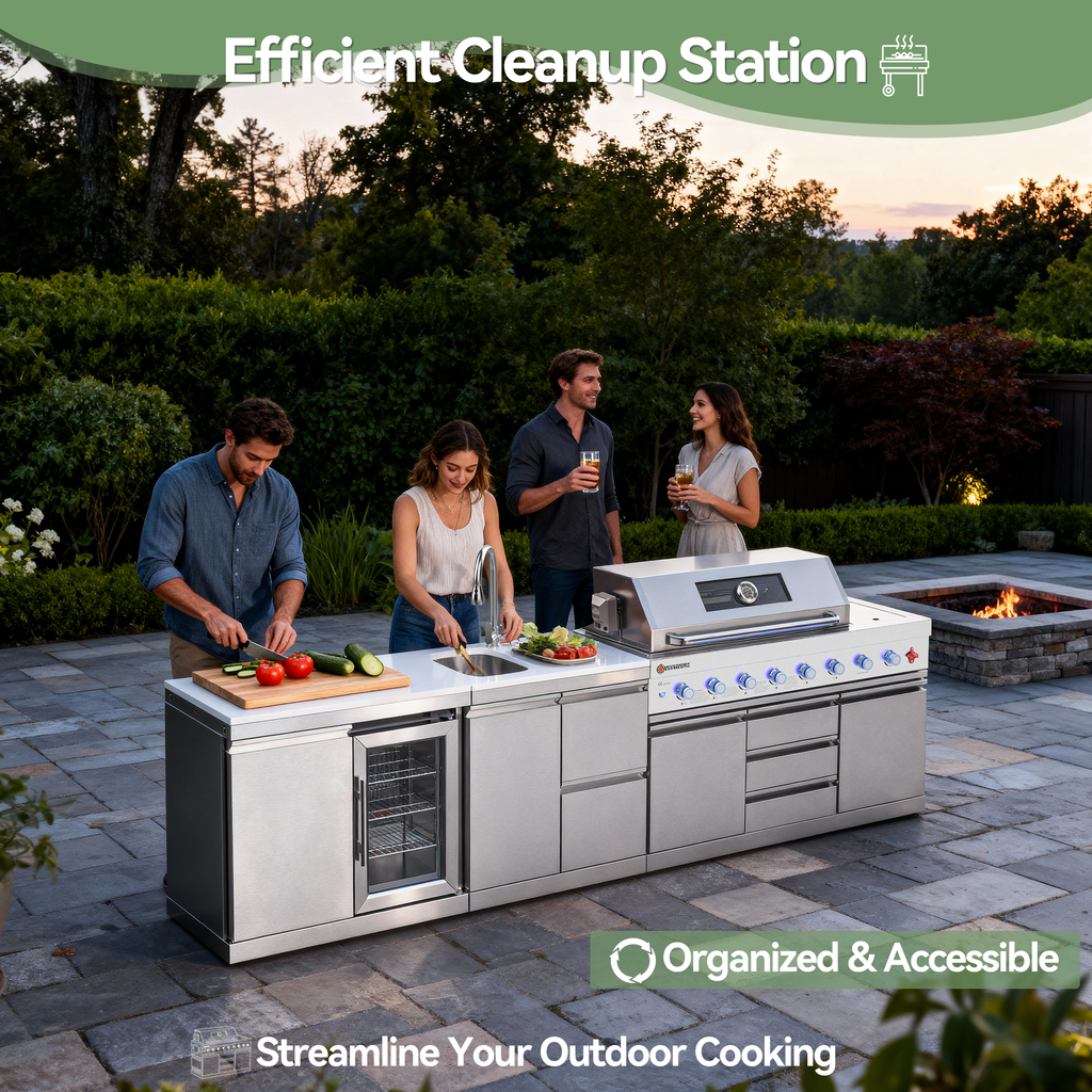 VESTIVIUM Stainless Steel Sink and Drawer Combo