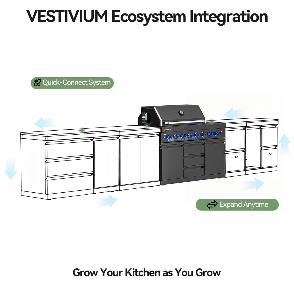 VESTIVIUM Stainless Steel Storage Cabinet - Double Door