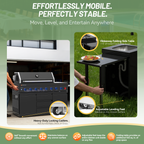 Vestivium Sera Series Outdoor Kitchen Island Black