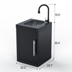 Single-Door Storage Cabinet with Sink Module