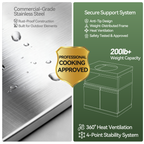 VESTIVIUM Ceramic Grill Cabinet for Outdoor Kitchen, Dedicated Egg Style Cooker Station