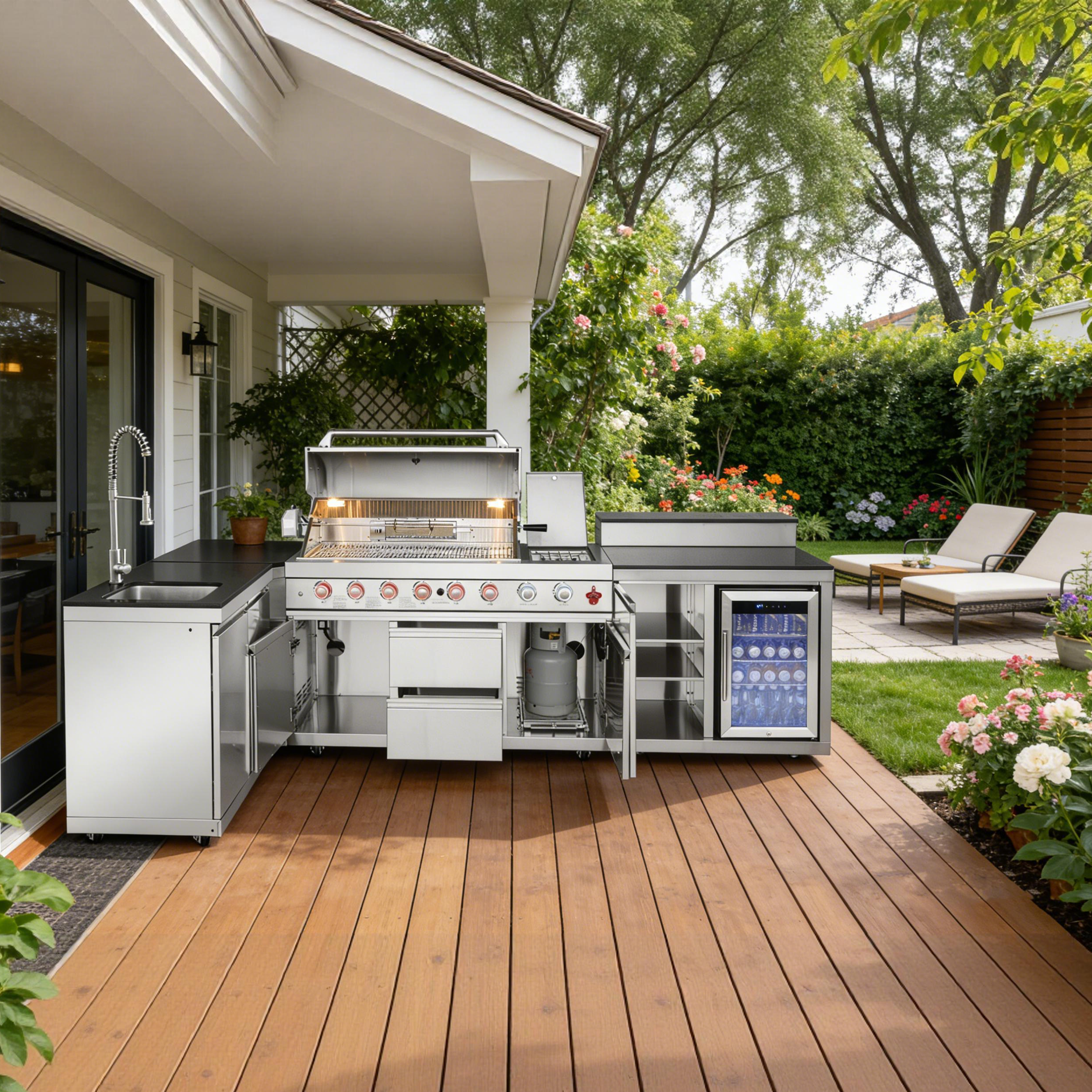 SERA-B Series Outdoor Modular Kitchen – All-in-One Backyard Cooking System