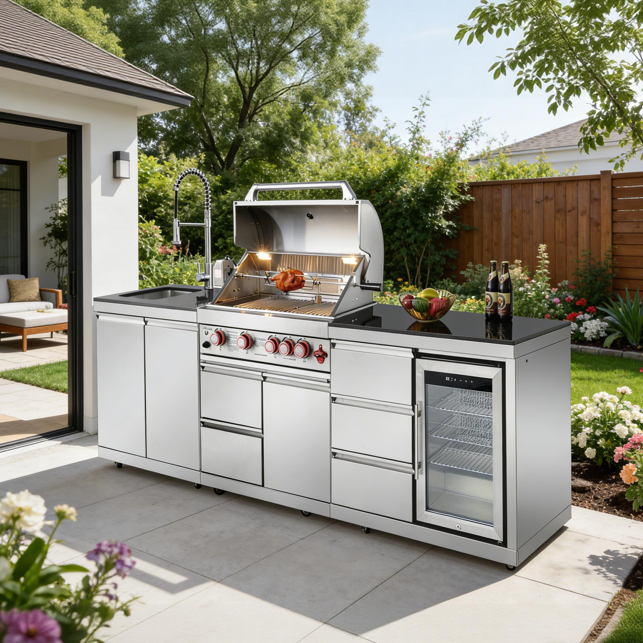SERA-B Series Outdoor Modular Kitchen – All-in-One Backyard Cooking System