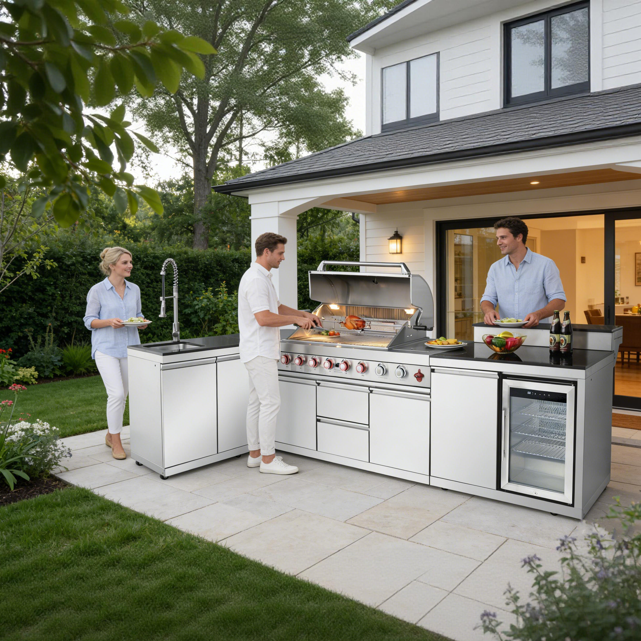 SERA-B Series Outdoor Modular Kitchen – All-in-One Backyard Cooking System