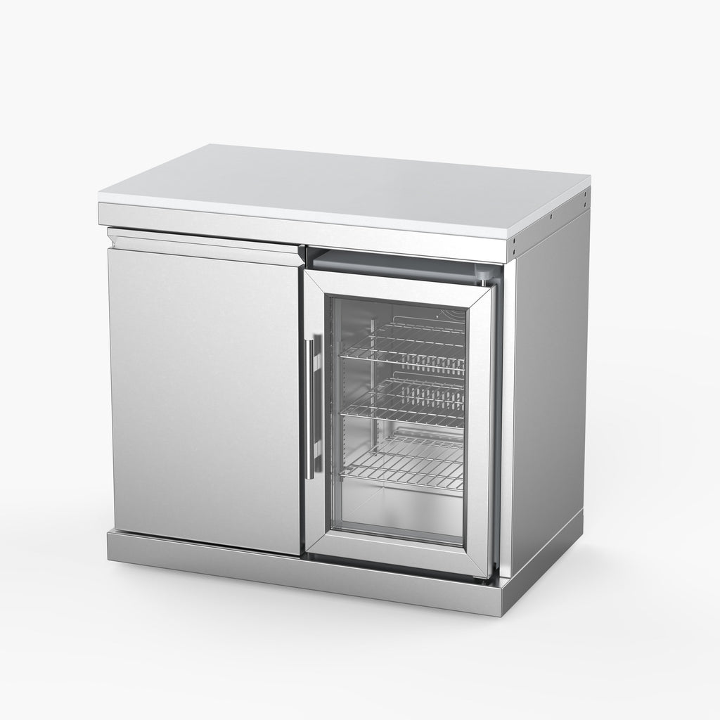 Combo Storage and Refrigerator Cabinet