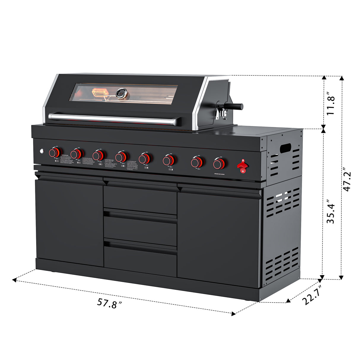 99500 BTU Outdoor Kitchen Grill Island