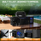 Vestivium Sera Series Outdoor Kitchen Island Black