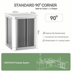 VESTIVIUM 90° Corner Cabinet for Sera Series Outdoor Kitchen
