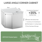 VESTIVIUM Wide Angle Corner Cabinet for Sera Series Outdoor Kitchen