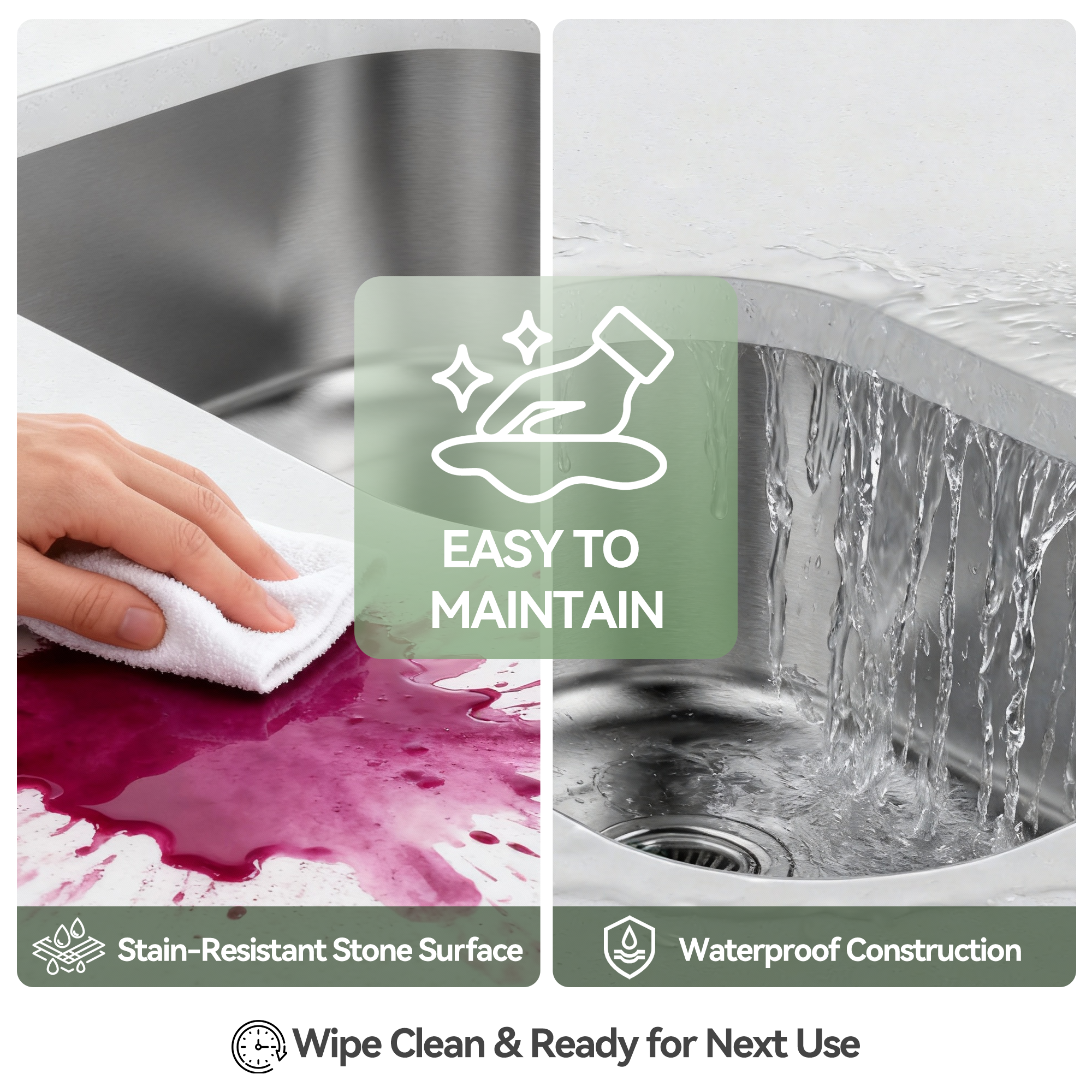 VESTIVIUM Stainless Steel Sink and Drawer Combo