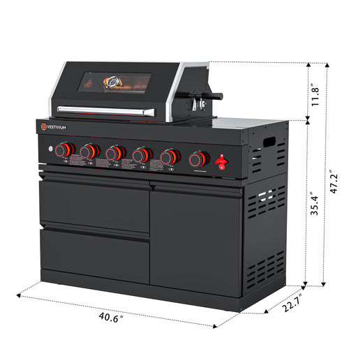 75300 BTU Outdoor Kitchen Grill Island