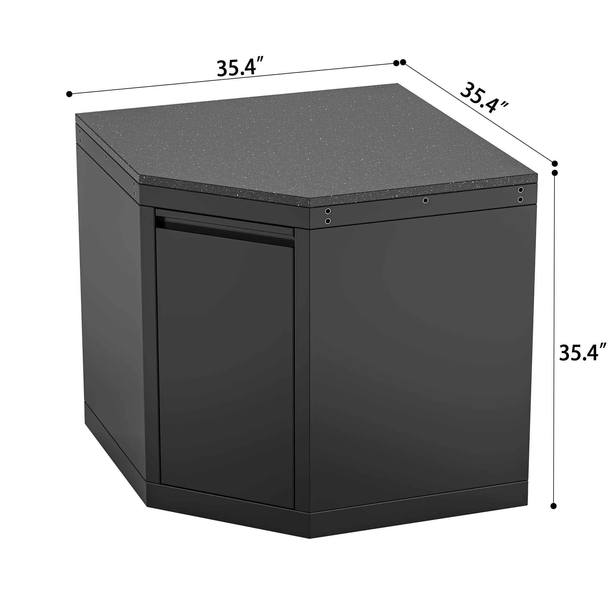 Wide Angle Corner Cabinet