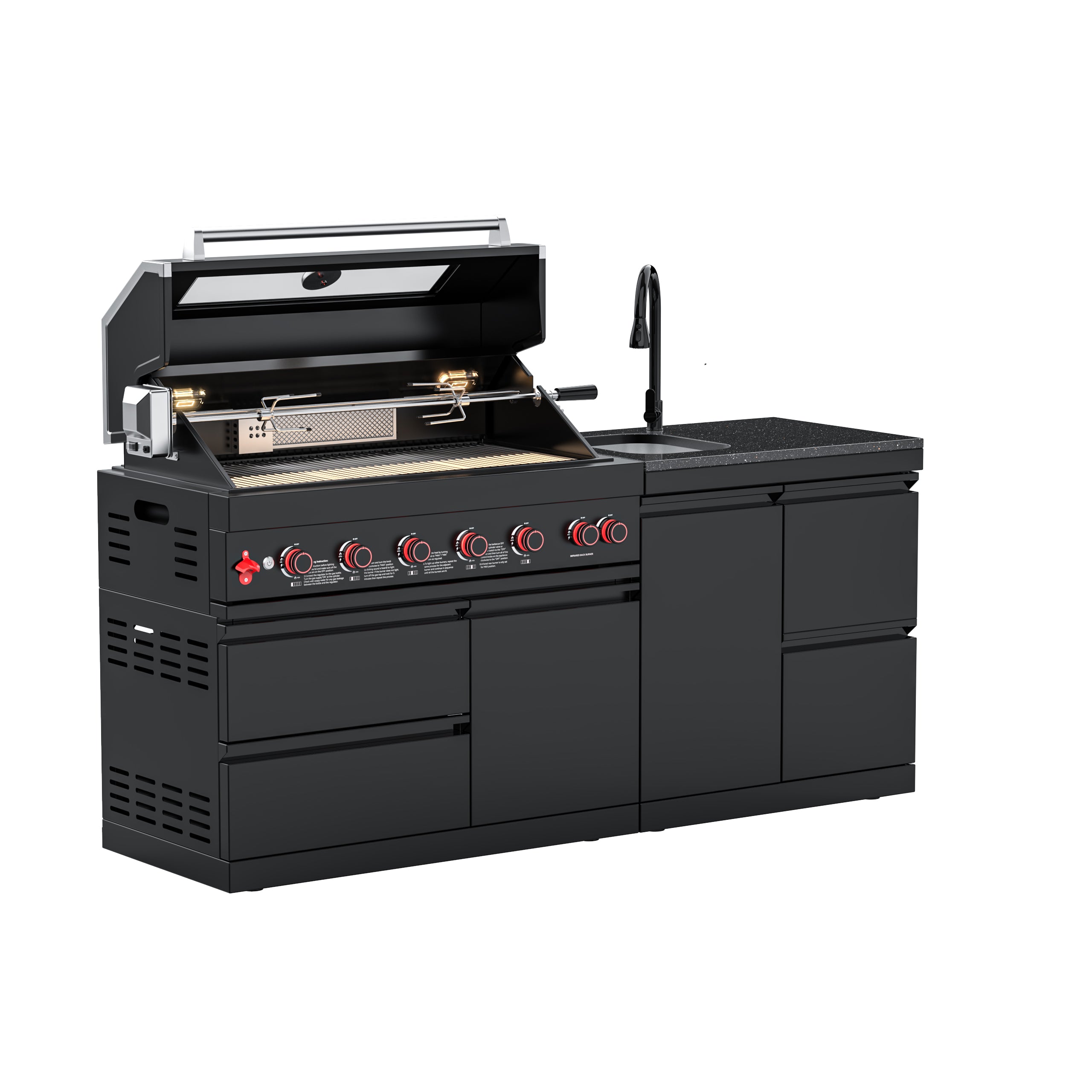 VESTIVIUM 2-Piece Modular Outdoor Kitchen Island Set | V601-SKD