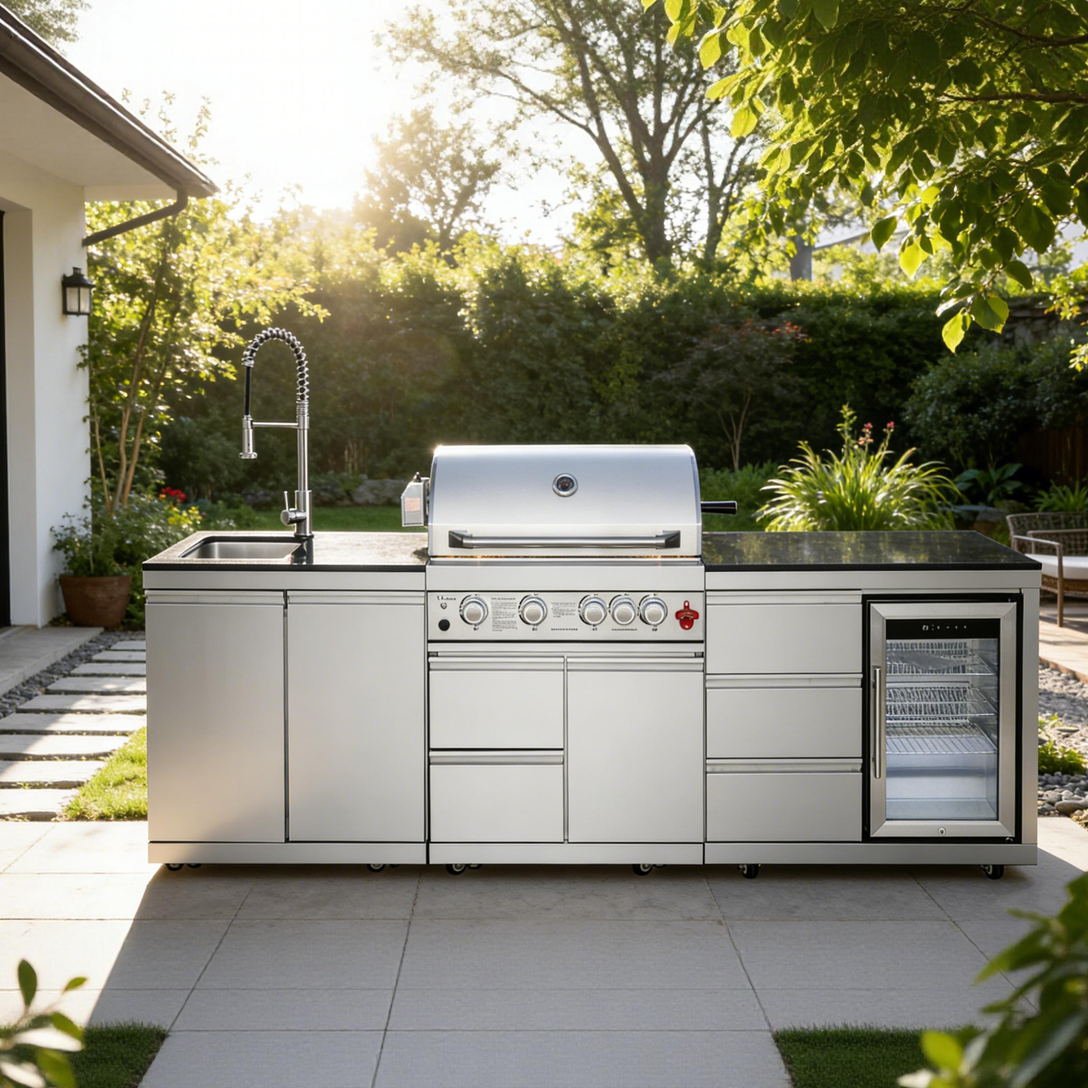 SERA-B Series Outdoor Modular Kitchen – All-in-One Backyard Cooking System