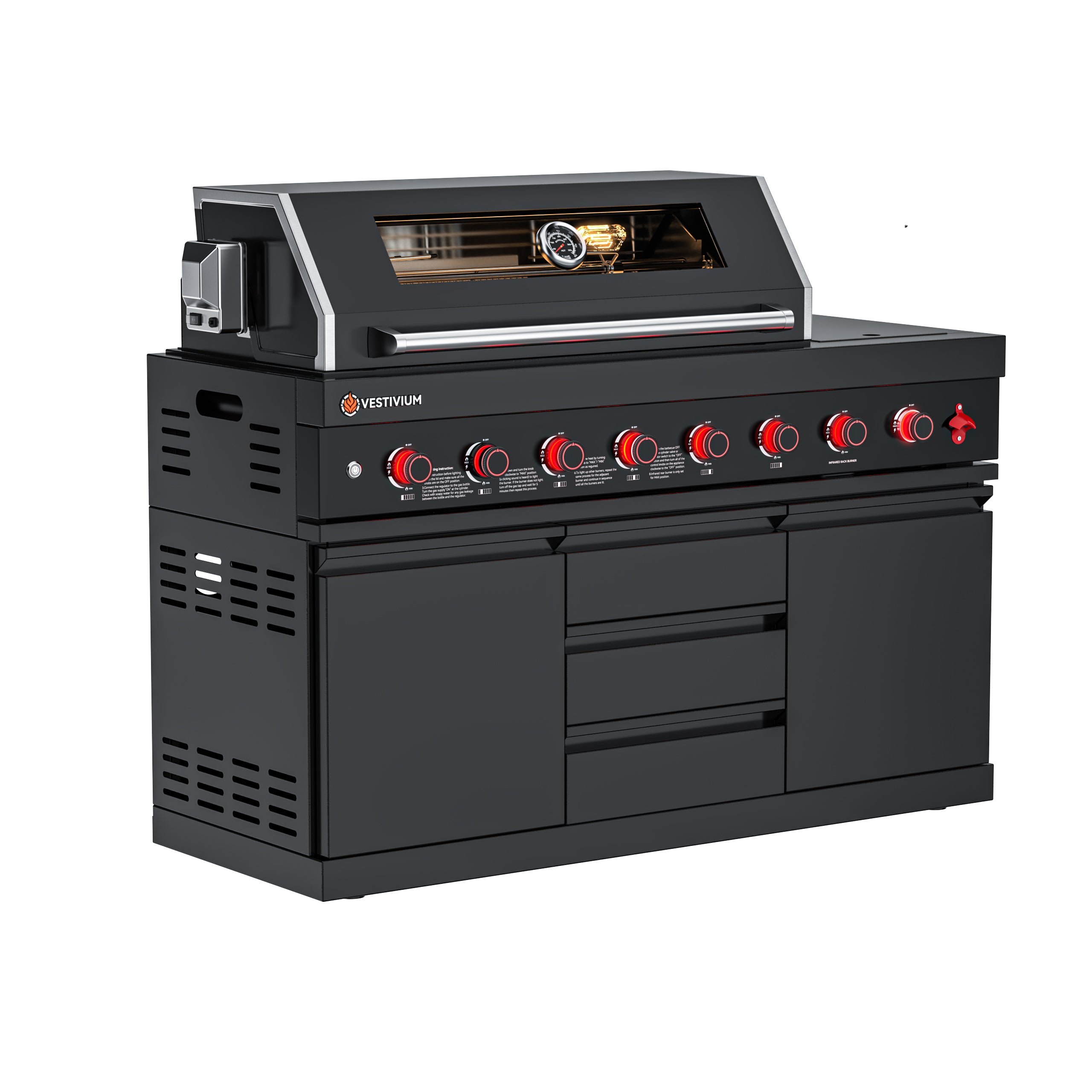 99500 BTU Outdoor Kitchen Grill Island