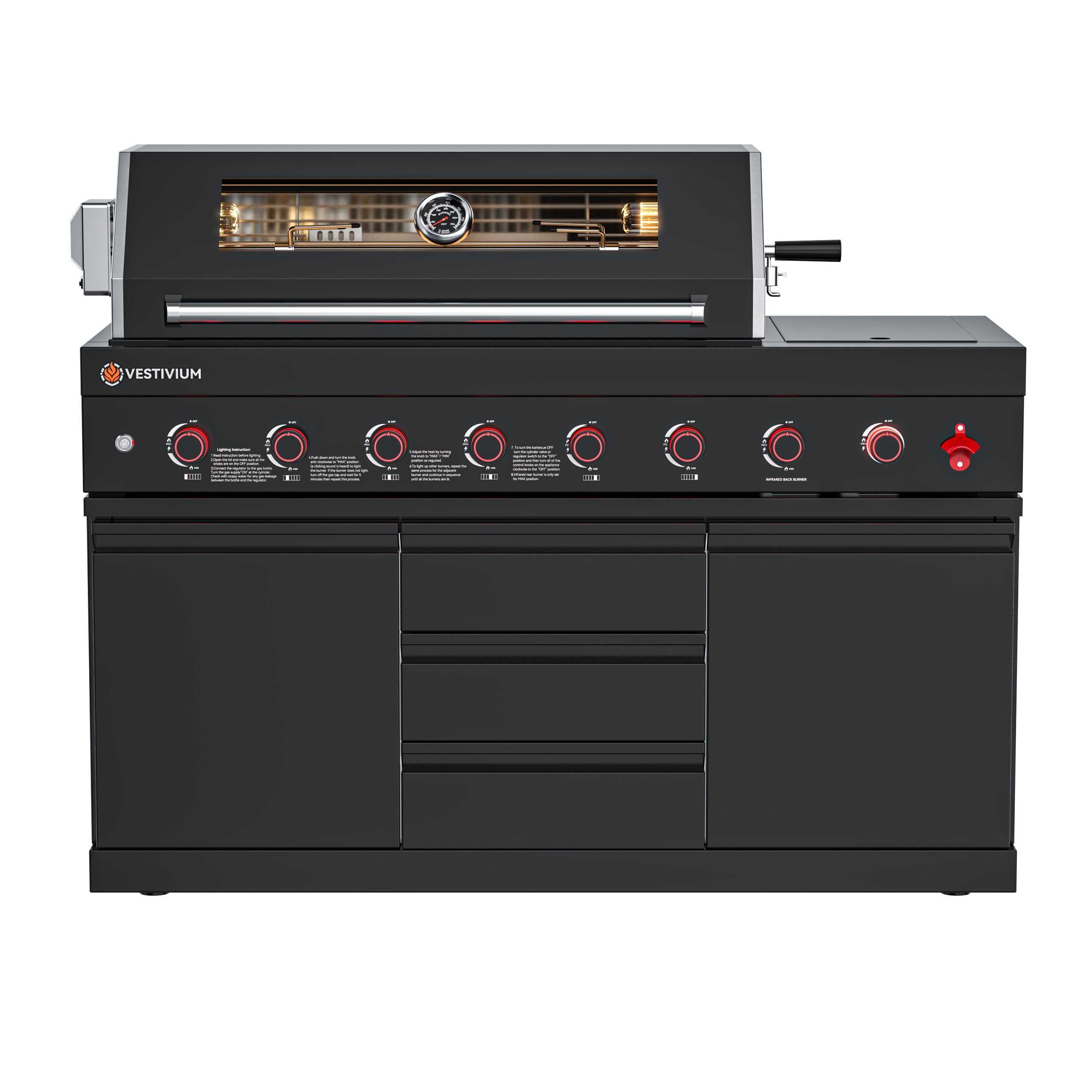 99500 BTU Outdoor Kitchen Grill Island