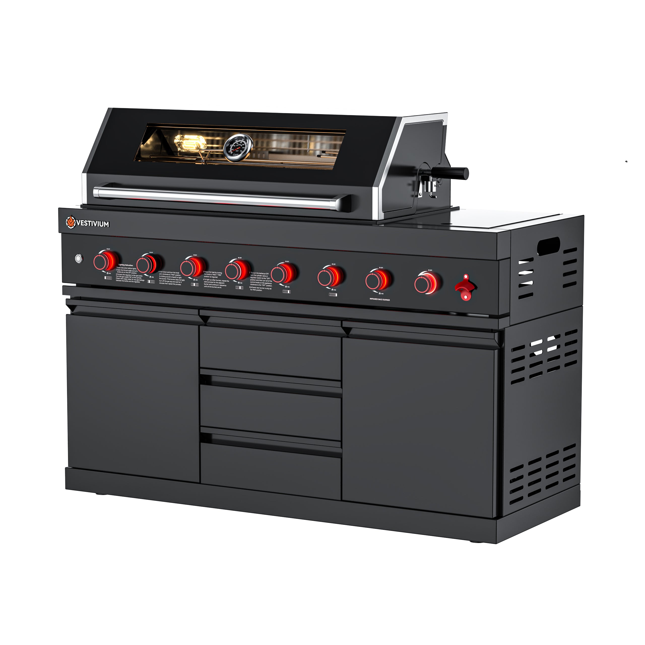 99500 BTU Outdoor Kitchen Grill Island
