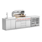 VESTIVIUM 3-Piece Modular Outdoor Kitchen Island Set | V611-SK2FR2