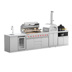 VESTIVIUM 4-Piece Modular Outdoor Kitchen Island Set | V611-SFPMSM