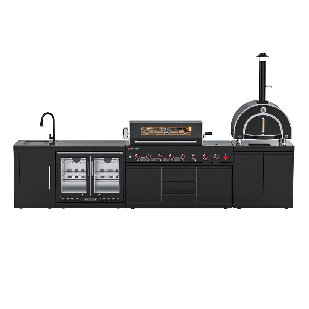 VESTIVIUM 5-Piece Modular Outdoor Kitchen Island Set | V611-ST2SKFR2PO