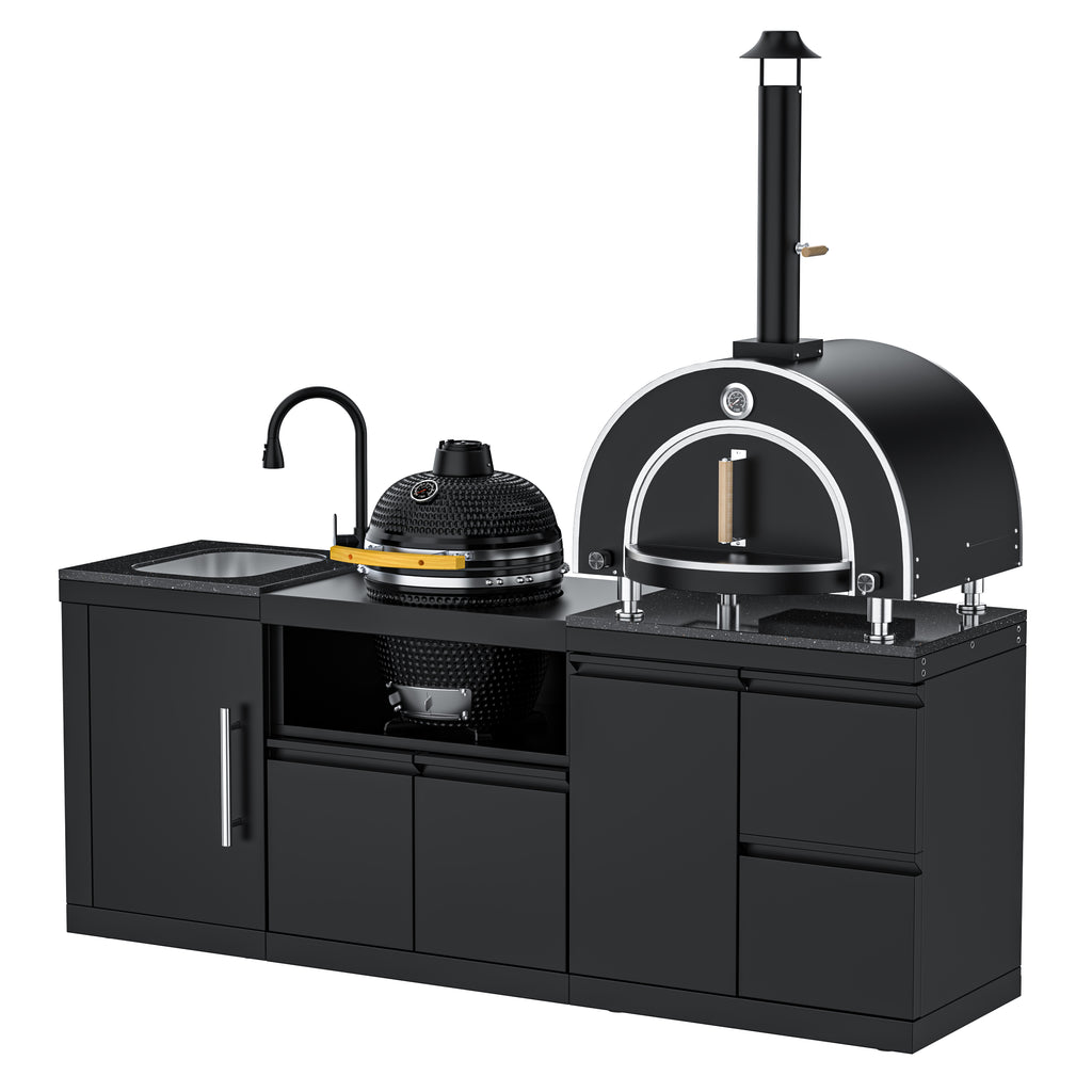 VESTIVIUM 4-Piece Modular Outdoor Kitchen Island Set | SM-SDSKPO