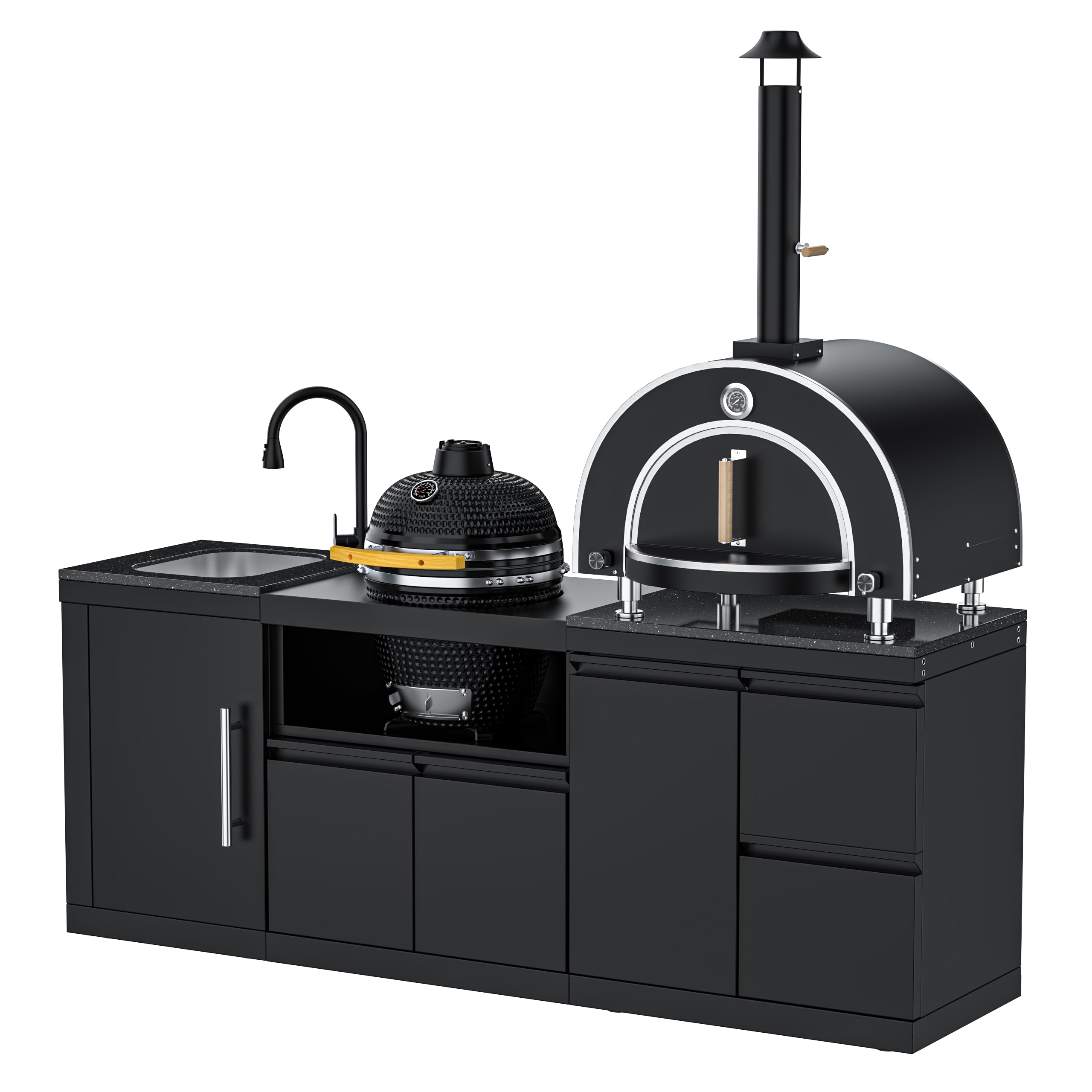 VESTIVIUM 4-Piece Modular Outdoor Kitchen Island Set | SM-SDSKPO