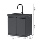 Double-Door Storage Cabinet with Sink Module