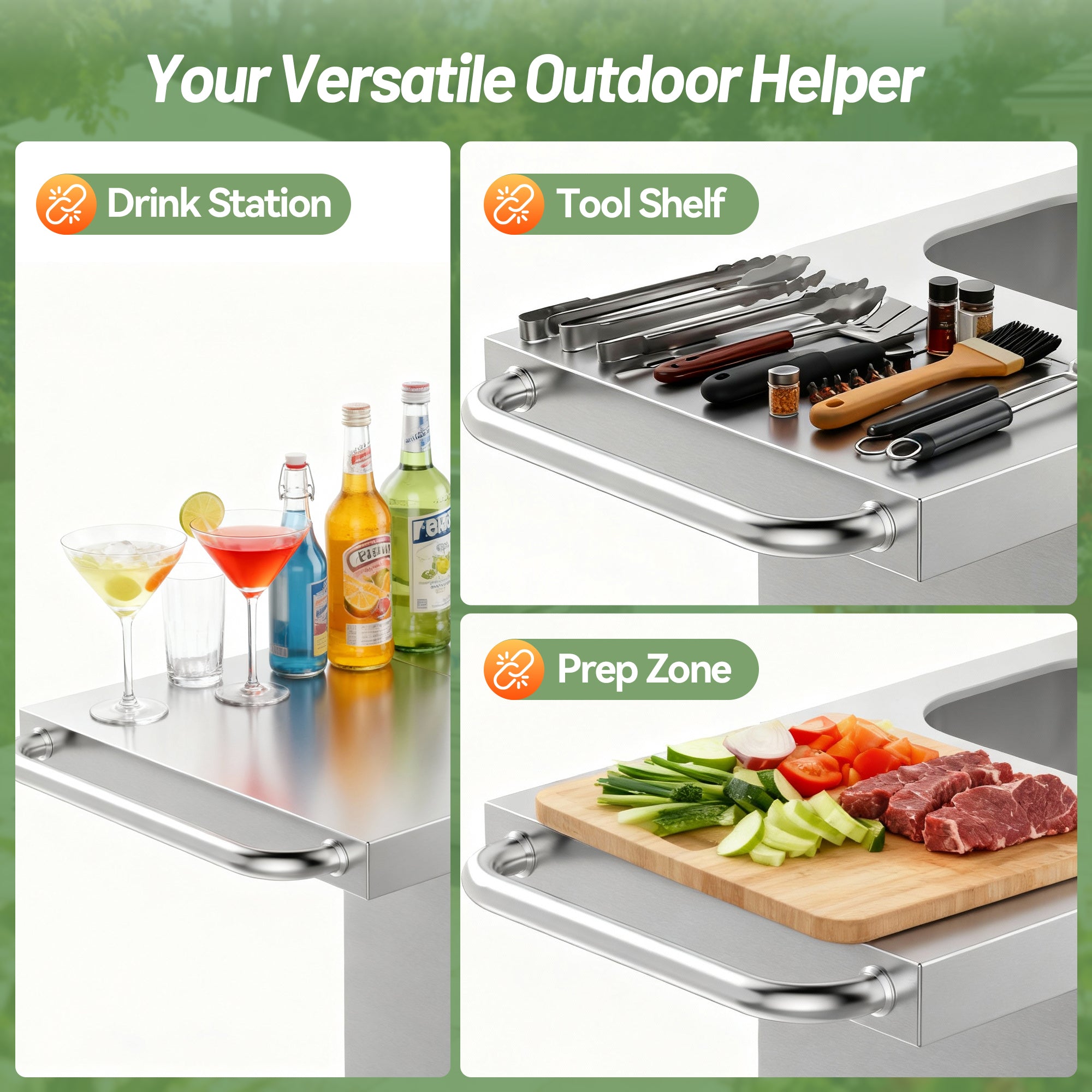 Outdoor Kitchen Foldable Side Panel Replacement Parts