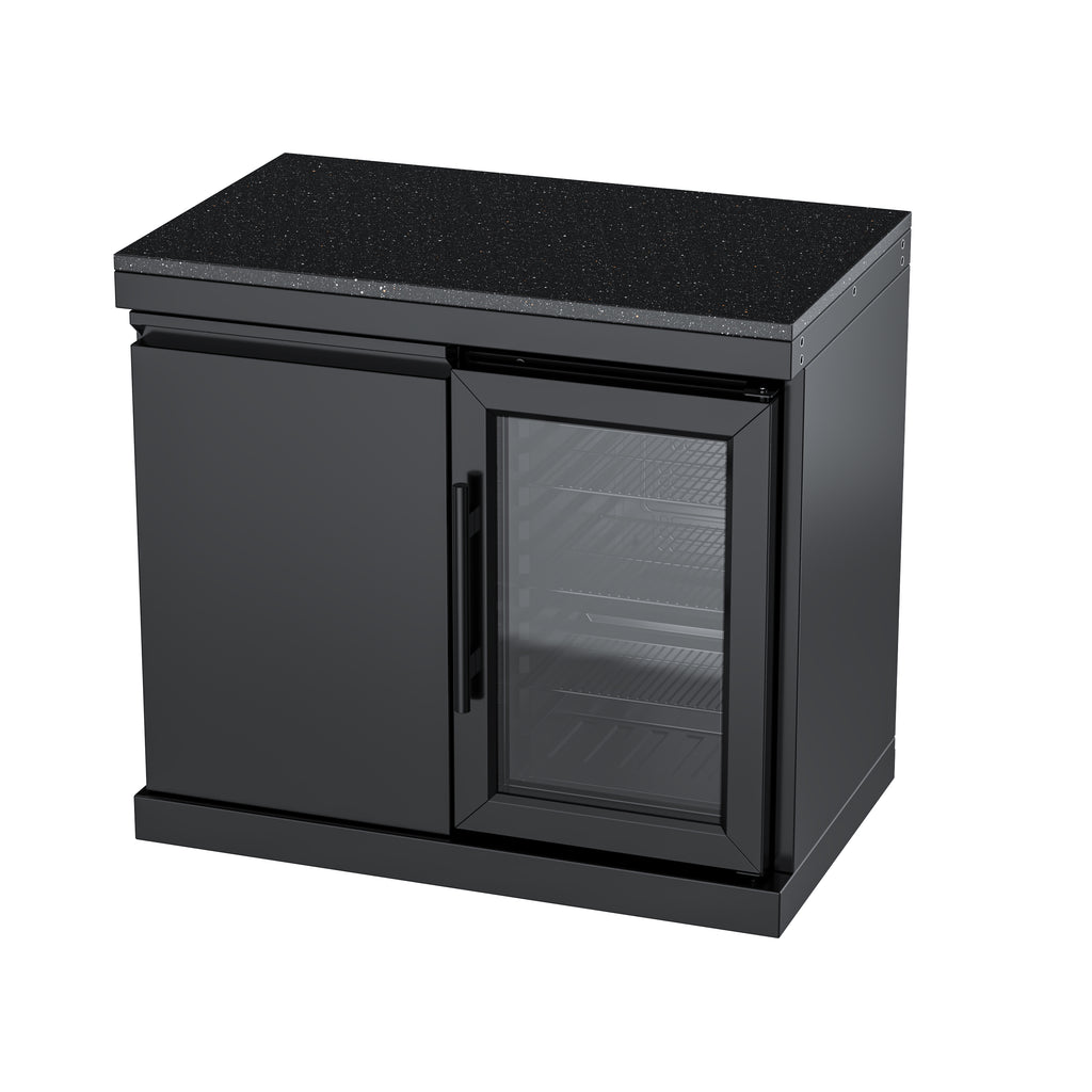 Single-Door Cabinet with Refrigerator Module