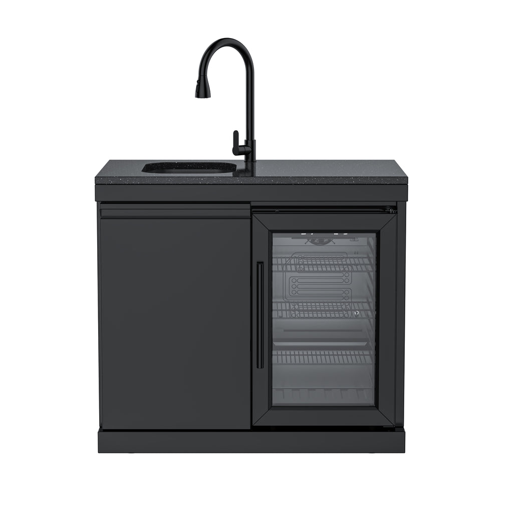 Single-Door Storage with Sink and Single-Door Refrigerator Module