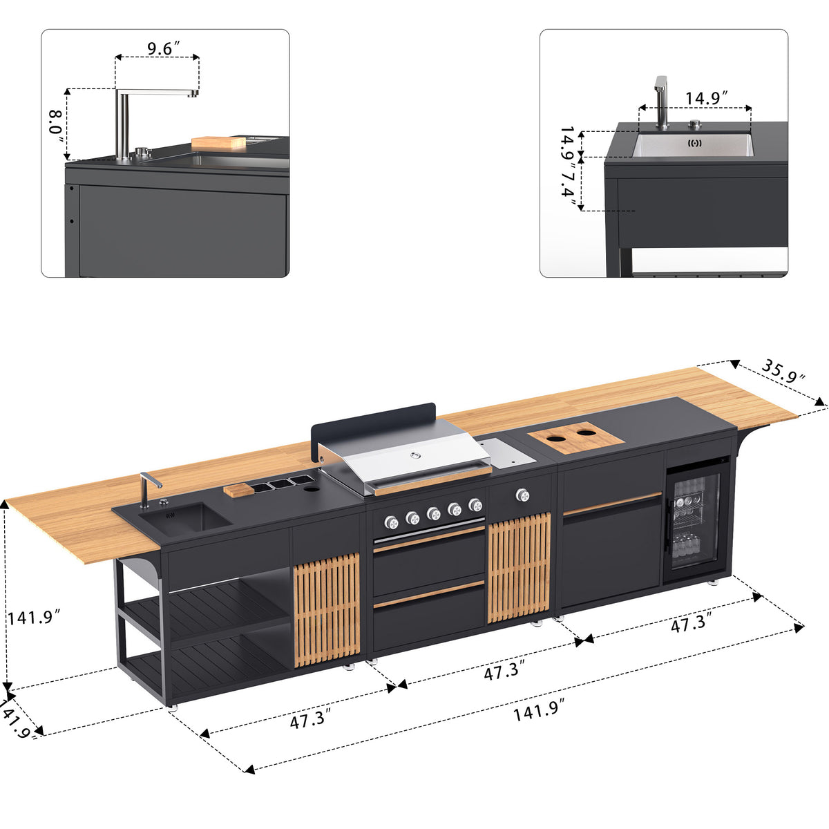 AEVA Series Set Outdoor Kitchen — Elegant, Premium Outdoor Living