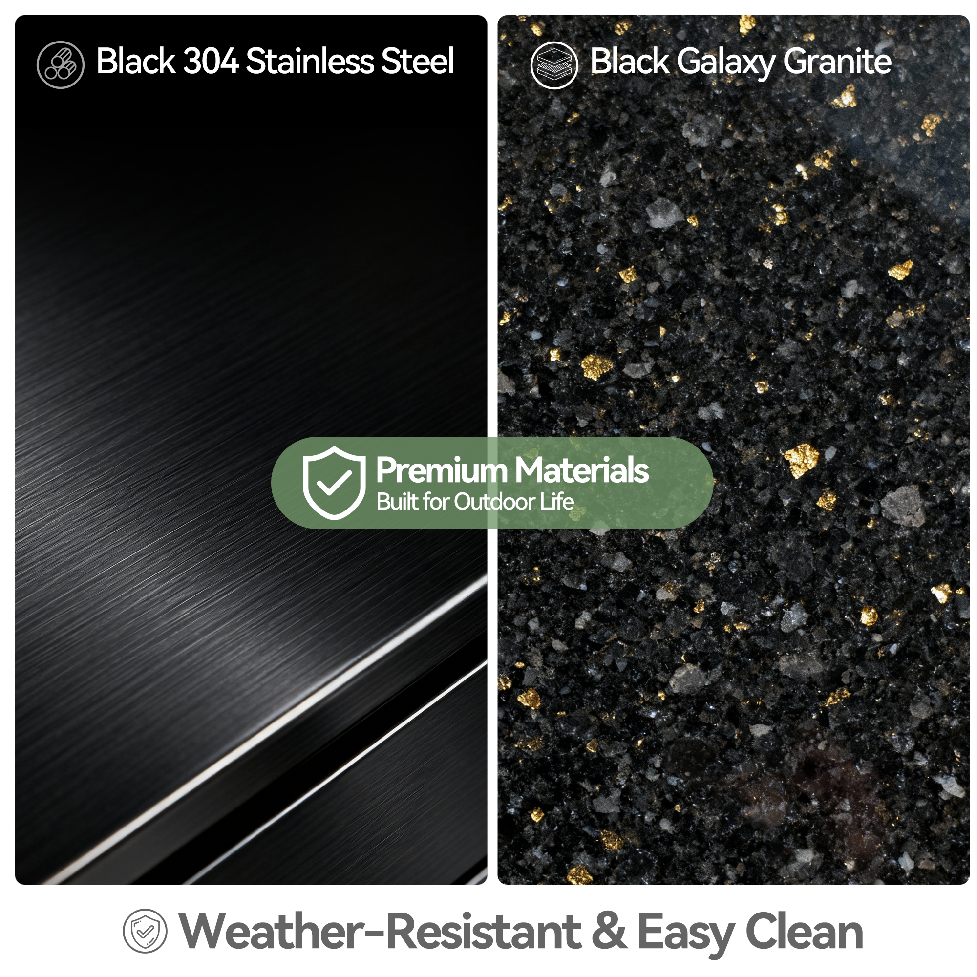 VESTIVIUM Stainless Steel 3-Drawer Outdoor Kitchen Cabinet