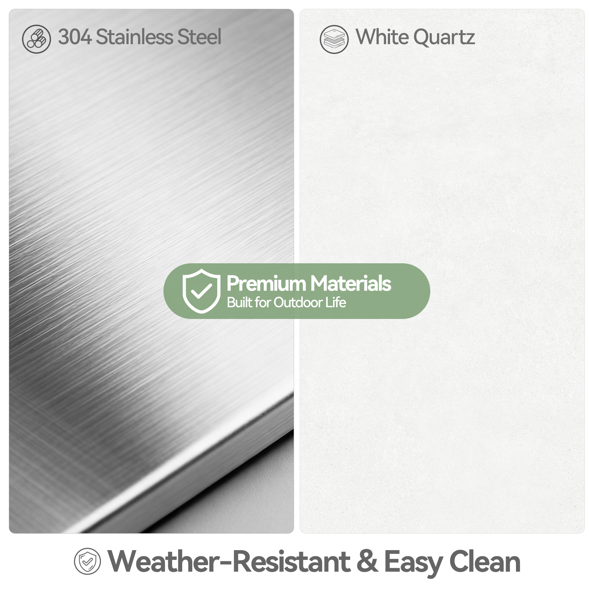 VESTIVIUM Stainless Steel 3-Drawer Outdoor Kitchen Cabinet