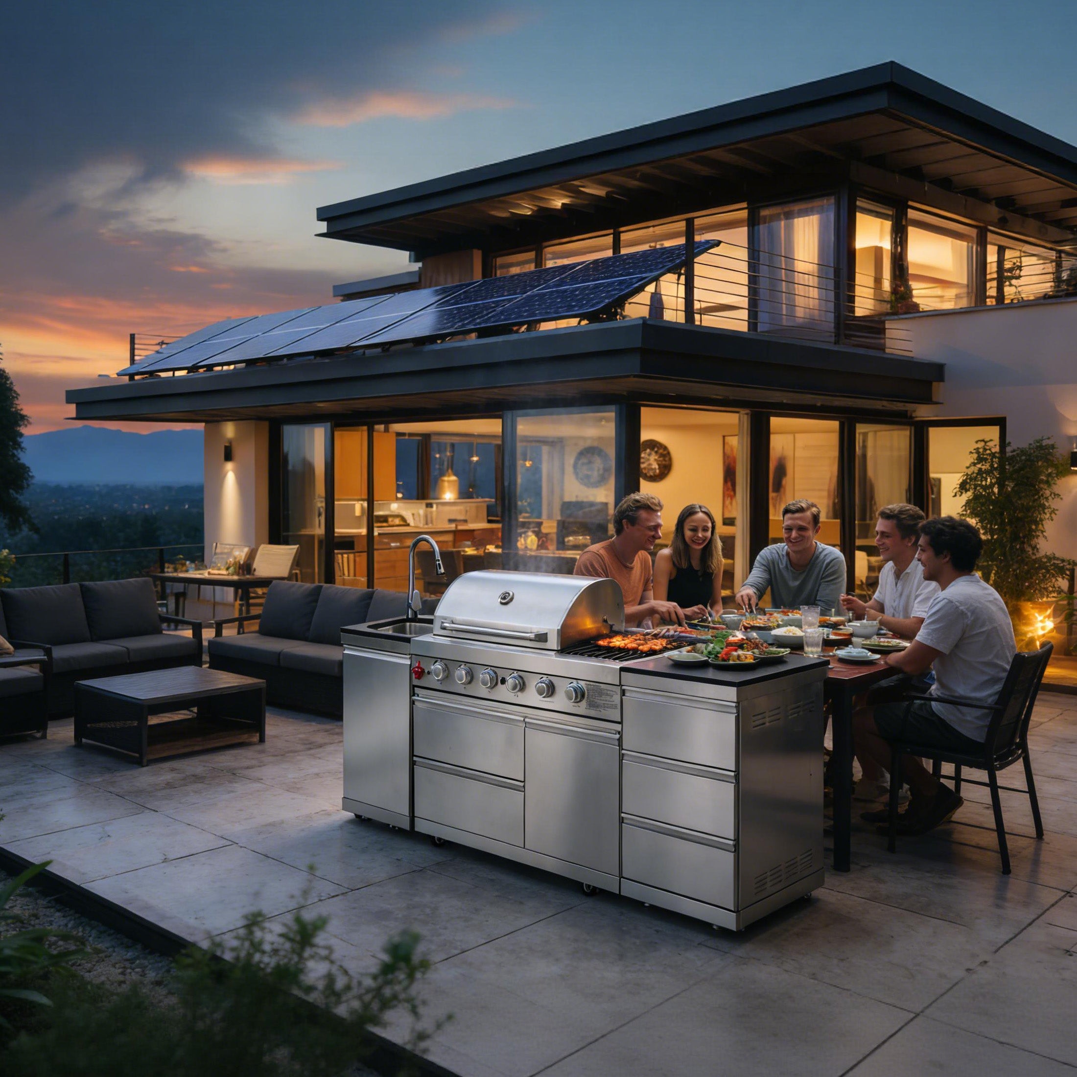 SERA-B Series Outdoor Modular Kitchen – All-in-One Backyard Cooking System